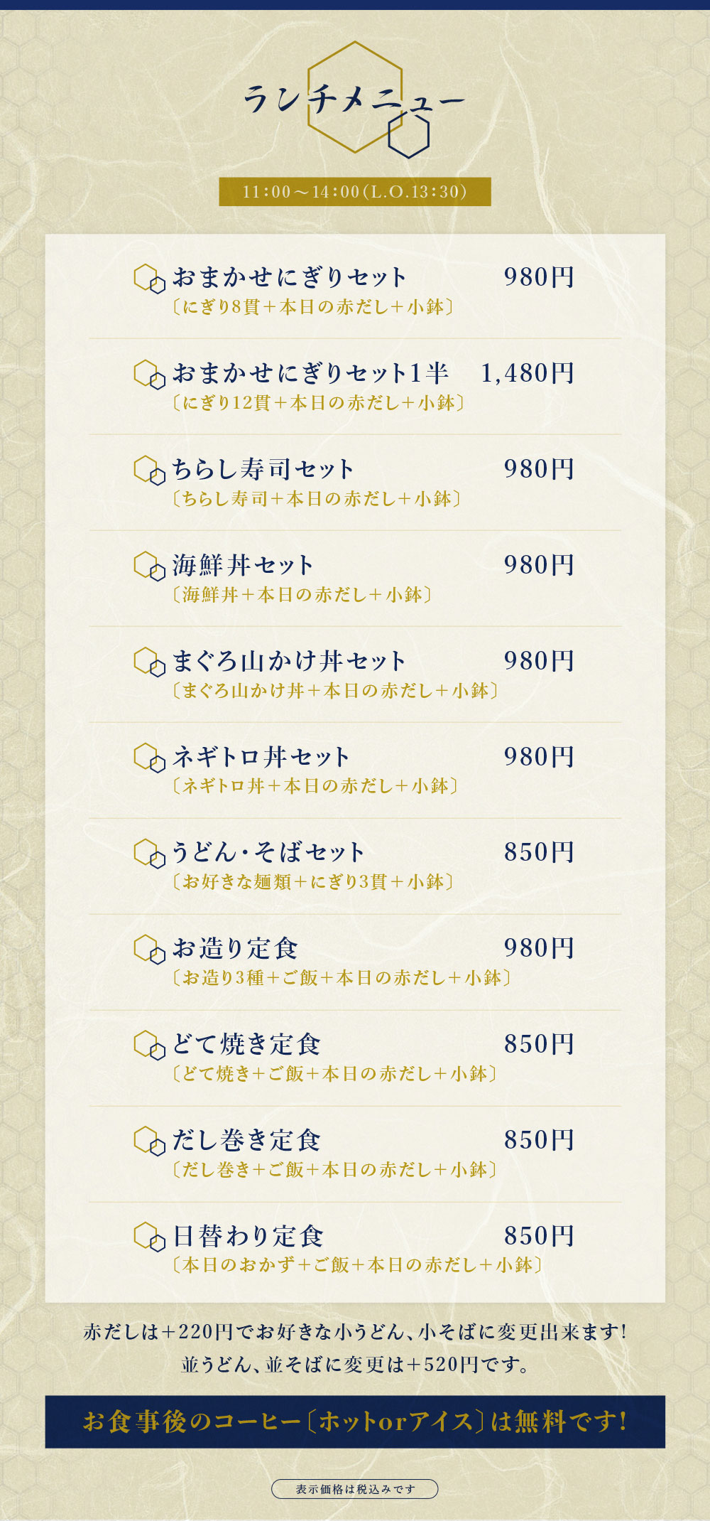 近鉄奈良線 東花園駅から徒歩15分　寿し臣